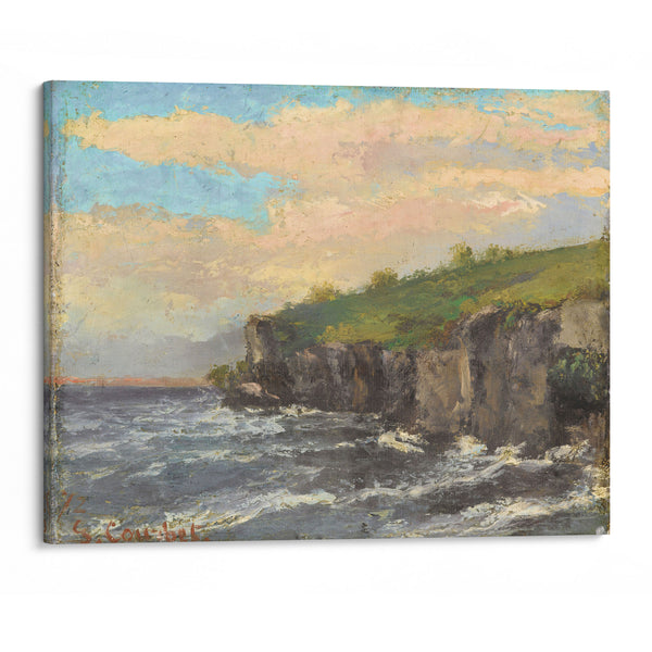 Cliff By The Water - Gustave Courbet - Canvas Print