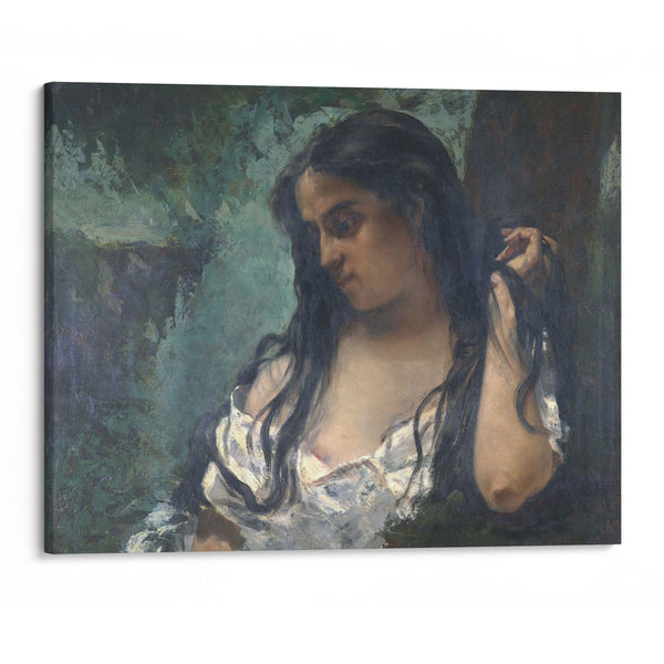 Gypsy In Reflection - Gustave Courbet - Canvas Print