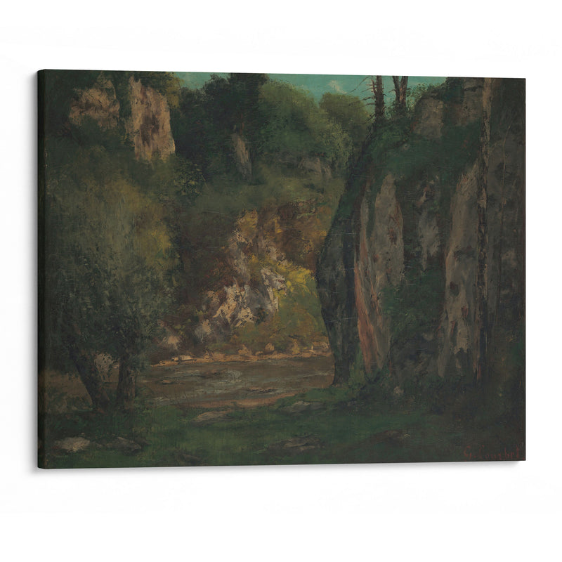 The Hidden Brook (ca. 1873–77) - Gustave Courbet - Canvas Print