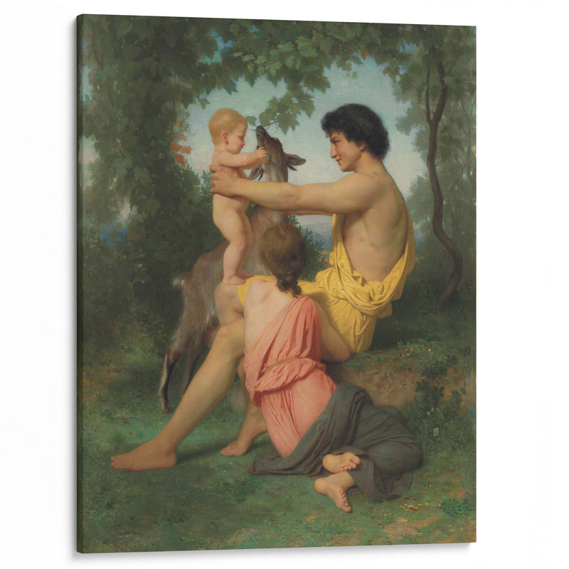 Idylle; famille antique - William Bouguereau - Canvas Print