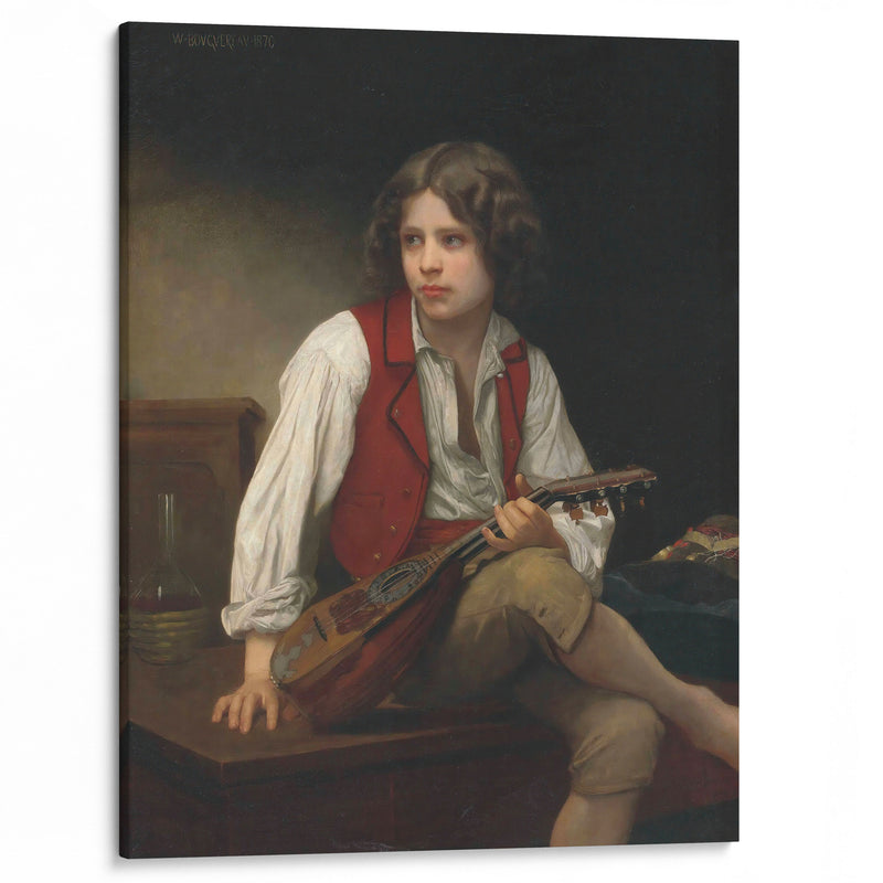 Italien à la mandoline (1870) - William Bouguereau - Canvas Print