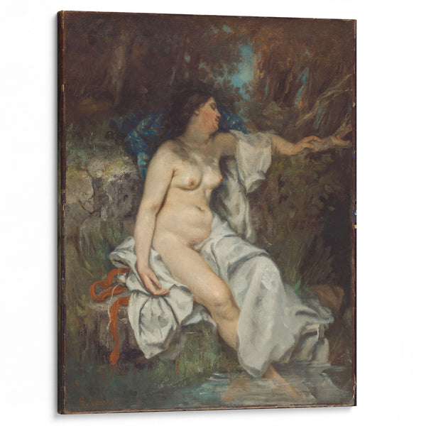 Bather Sleeping by a Brook (1845) - Gustave Courbet - Canvas Print