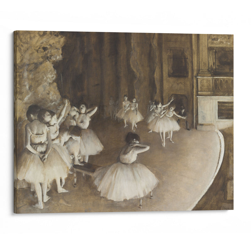 Ballet Rehearsal On Stage - Edgar Degas - Canvas Print