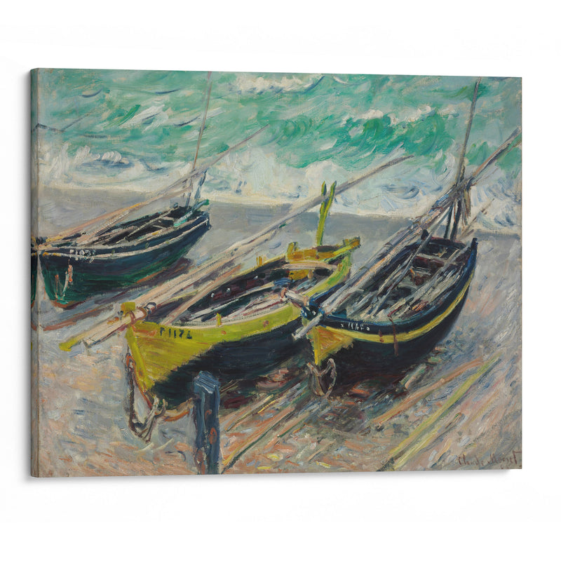 Three Fishing Boats - Claude Monet - Canvas Print