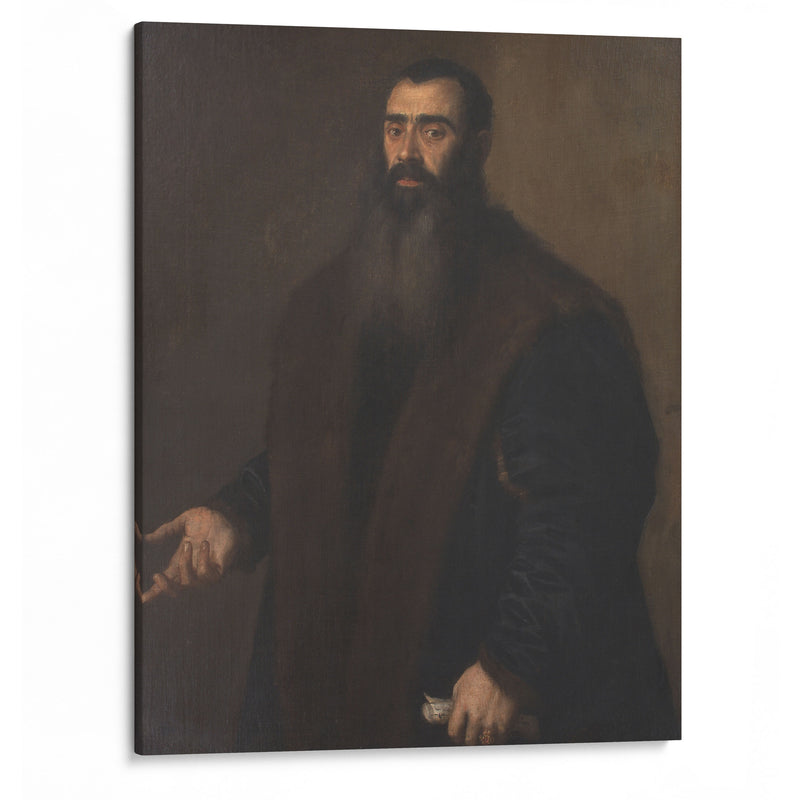 Portrait of the Nuremburg Merchant and Collector Willibald Imhoff the Elder (1519-1580) (1549 - 1570) - Titian - Canvas Print