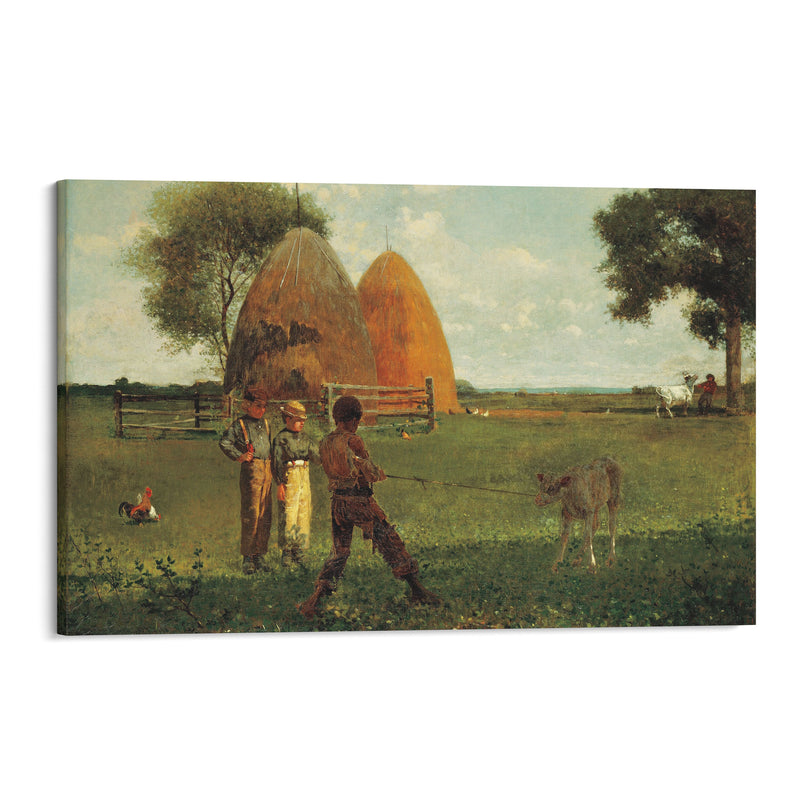 Weaning the Calf (1875) - Winslow Homer - Canvas Print