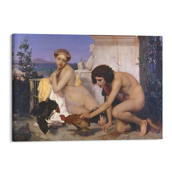 Young Greeks Attending a Cock Fight (1846) - Jean-Léon Gérôme - Canvas Print