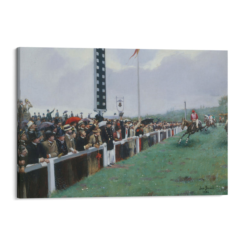 Courses à Longchamp ; l’arrivée au poteau (1886) - Jean Béraud - Canvas Print