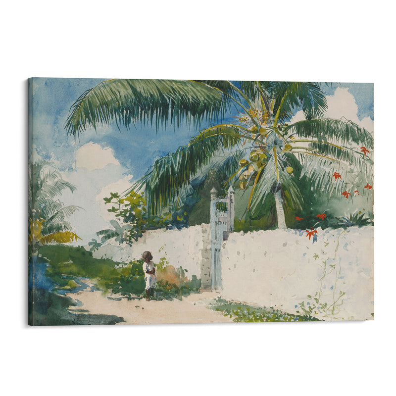 A Garden in Nassau (1885) - Winslow Homer - Canvas Print