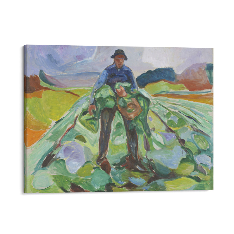 Man in the Cabbage Field (1916) - Edvard Munch - Canvas Print