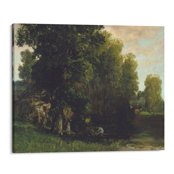 The Edge of the Pool (Au Bord de lEtang) - Gustave Courbet - Canvas Print