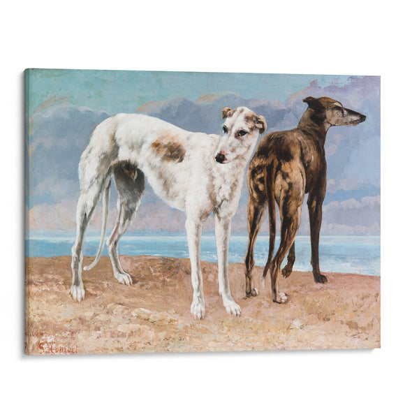 The Greyhounds of the Comte de Choiseul (1866) - Gustave Courbet - Canvas Print