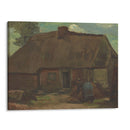 Cottage with Peasant Woman Digging (1885) - Vincent van Gogh - Canvas Print