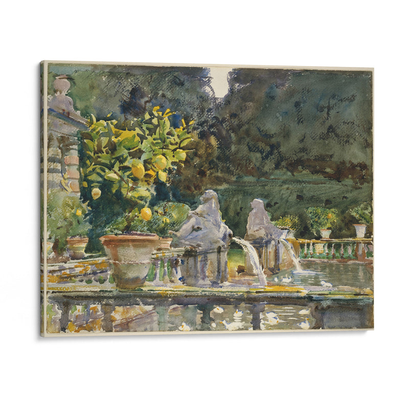 Villa di Marlia, Lucca; A Fountain (1910) - John Singer Sargent - Canvas Print