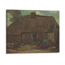 Cottage with Peasant Woman Digging (1885) - Vincent van Gogh - Canvas Print
