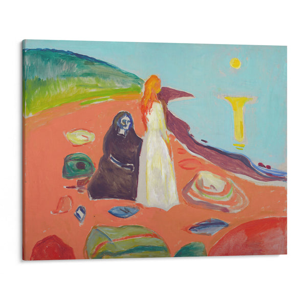 Two Women on the Shore II (1933–35) - Edvard Munch - Canvas Print