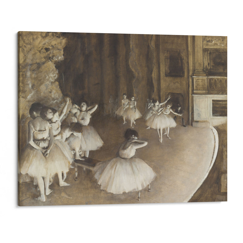 Ballet Rehearsal On Stage - Edgar Degas - Canvas Print