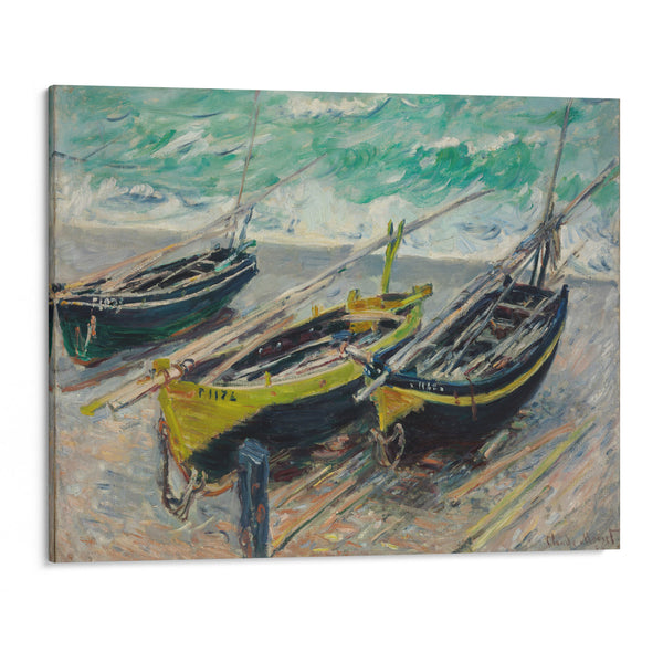 Three Fishing Boats - Claude Monet - Canvas Print