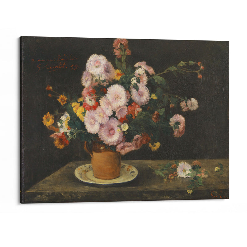 Bouquet Of Asters (1859) - Gustave Courbet - Canvas Print