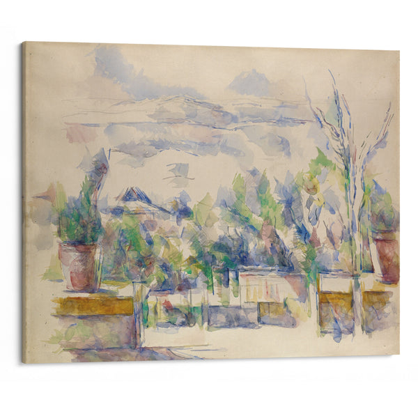 The Terrace at the Garden at Les Lauves (1902-1906) - Paul Cézanne - Canvas Print