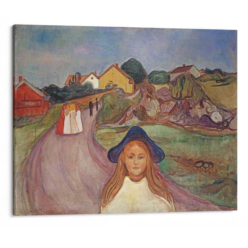 Road In Aasgaardstrand (1901) - Edvard Munch - Canvas Print