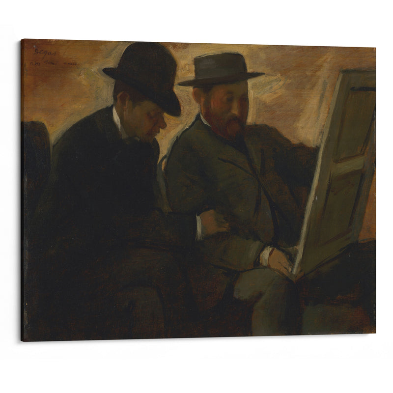 Paul Lafond and Alphonse Cherfils Examining a Painting (c. 1878-1880) - Edgar Degas - Canvas Print