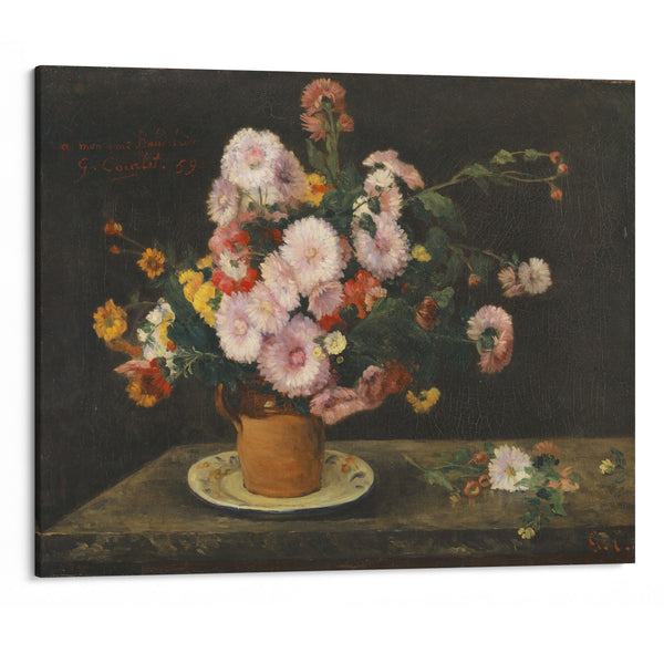 Bouquet Of Asters (1859) - Gustave Courbet - Canvas Print