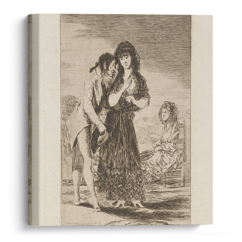 Ni asi la distingue. (Even thus he cannot make her out.) (1796-1797) - Francisco de Goya - Canvas Print