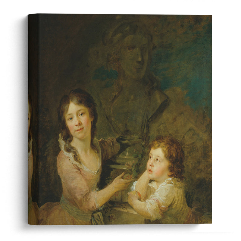 Zwei Kinder aus der Familie der Grafen Thomatis (1788-1789) - Johann Baptist von Lampi the Elder - Canvas Print