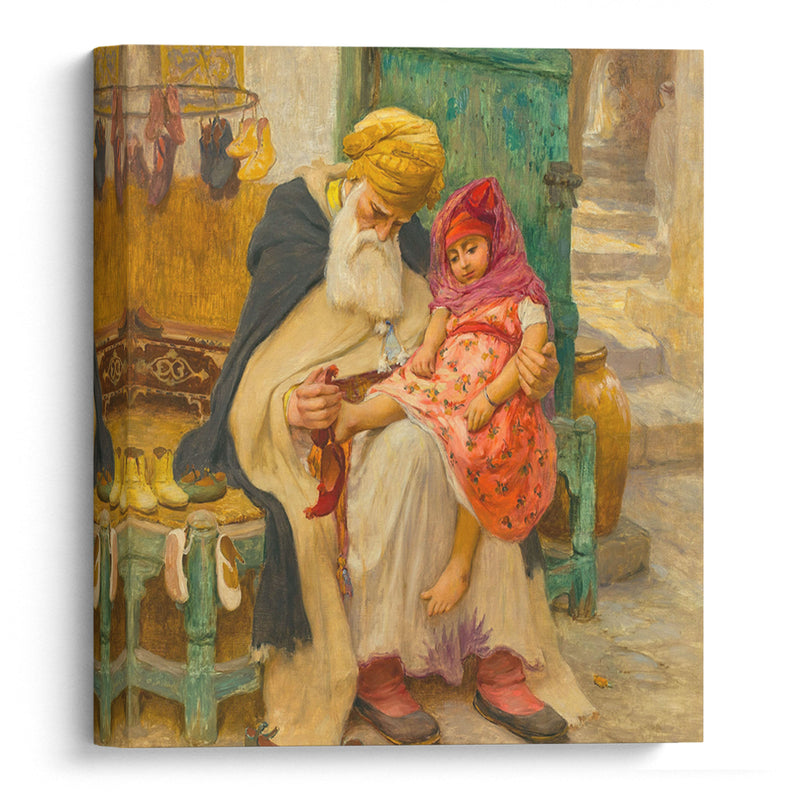 Les babouches - Frederick Arthur Bridgman - Canvas Print