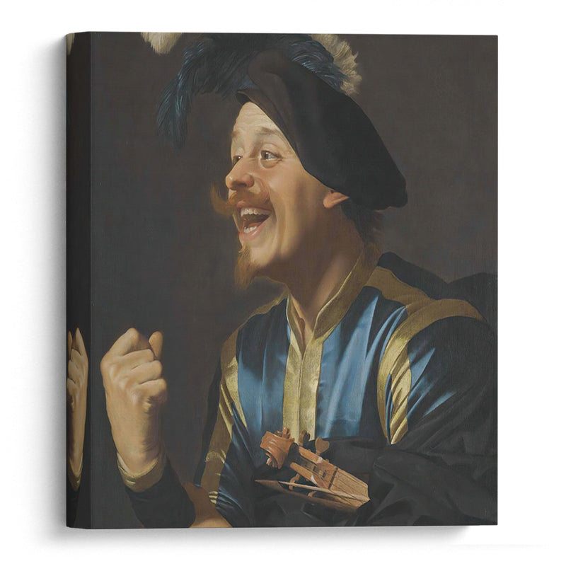 A Laughing Violinist (1624) - Gerard van Honthorst - Canvas Print