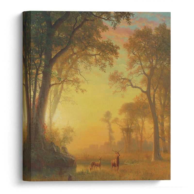 Light In The Forest - Albert Bierstadt - Canvas Print