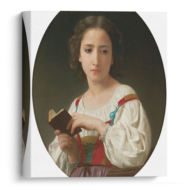 Le Livre D’heures (1867) - William Bouguereau - Canvas Print