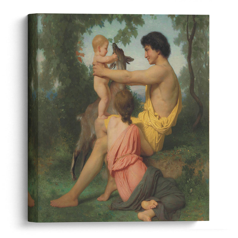 Idylle; famille antique - William Bouguereau - Canvas Print