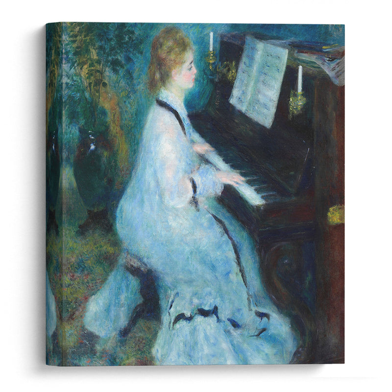 Woman at the Piano (1875) - Pierre-Auguste Renoir - Canvas Print