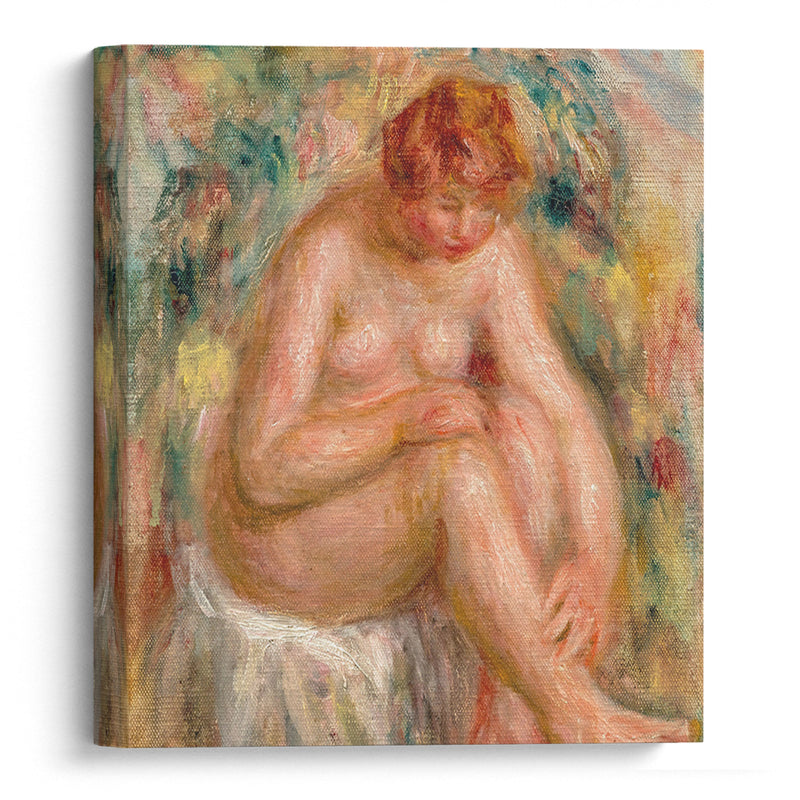 Femme nue assise vue de trois-quarts (Baigneuse) (1915–19) - Pierre-Auguste Renoir - Canvas Print