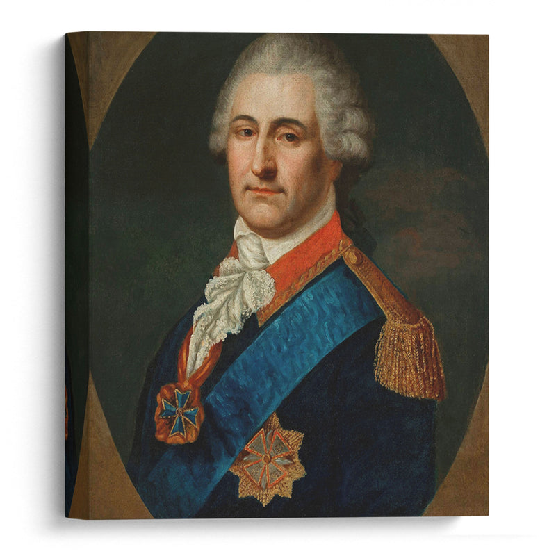 Portrait of Stanisław August Poniatowski in the general’s uniform - Johann Baptist von Lampi the Elder - Canvas Print