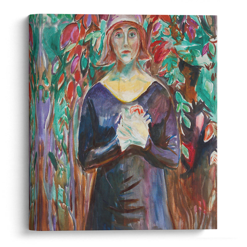 Model in the Garden (1930) - Edvard Munch - Canvas Print