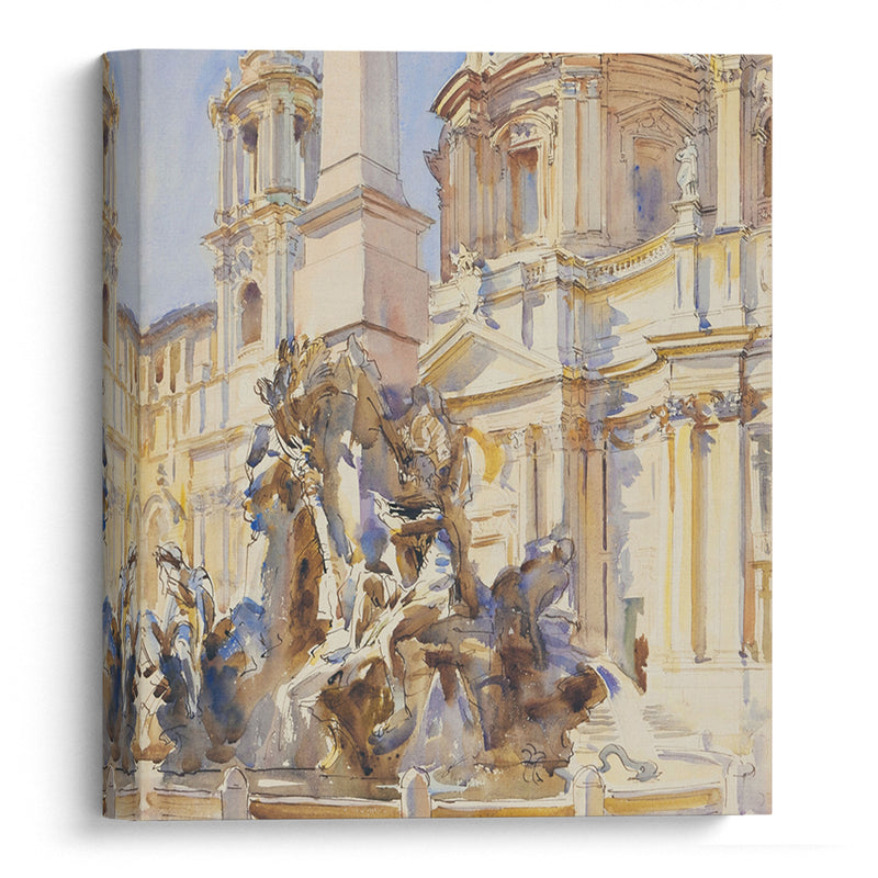 Piazza Navona, Rome (1906) - John Singer Sargent - Canvas Print