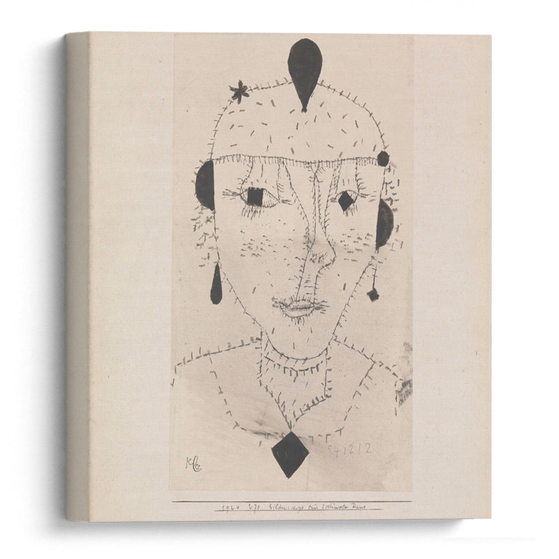 Portrait Sketch of a Costumed Lady (1924) - Paul Klee - Canvas Print