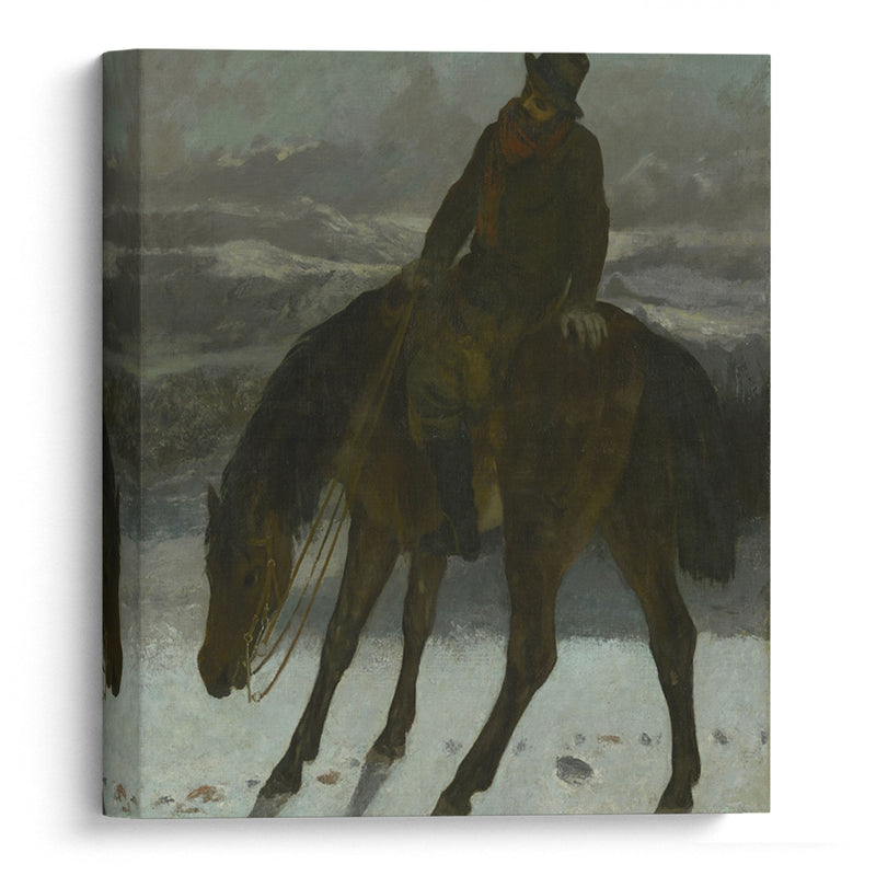 Hunter on Horseback (ca. 1864) - Gustave Courbet - Canvas Print