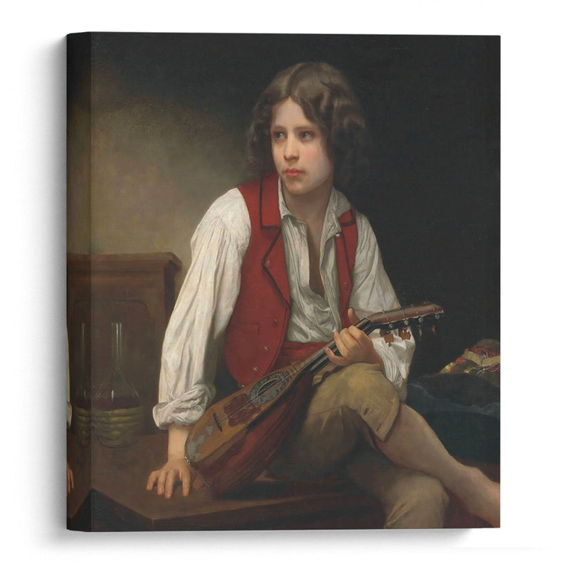 Italien à la mandoline (1870) - William Bouguereau - Canvas Print