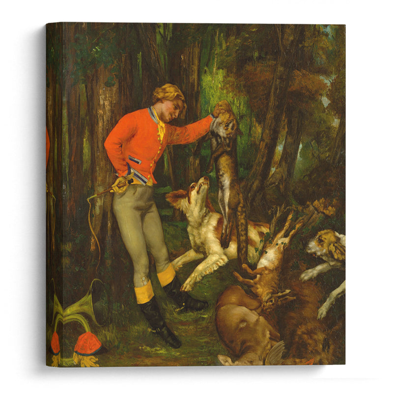 After the Hunt (ca. 1859) - Gustave Courbet - Canvas Print