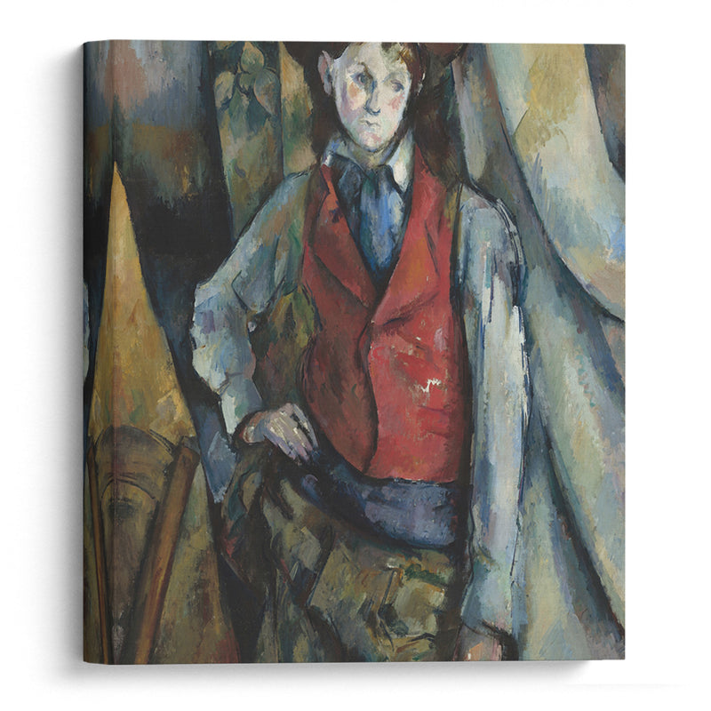 Boy in a Red Waistcoat (1888-1890) - Paul Cézanne - Canvas Print