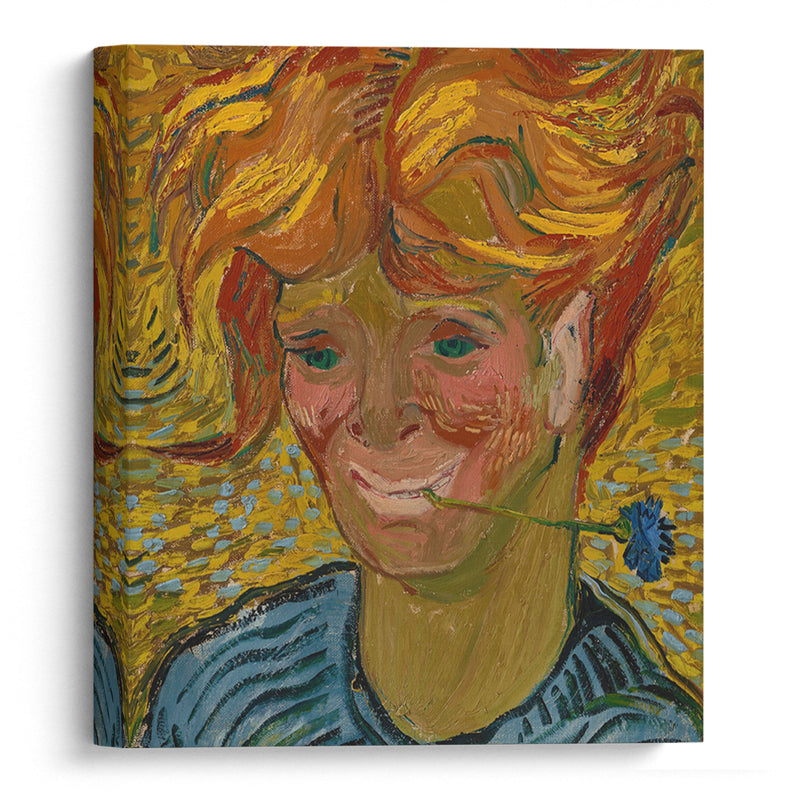 Jeune homme au bleuet (1890) - Vincent van Gogh - Canvas Print