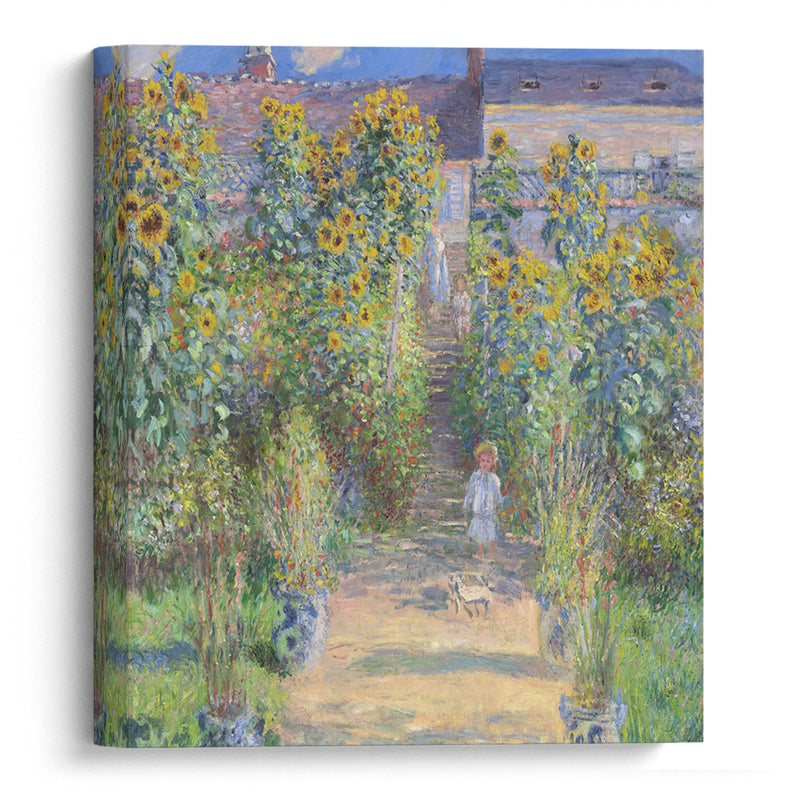 The Artist’s Garden at Vétheuil (1881) - Claude Monet - Canvas Print