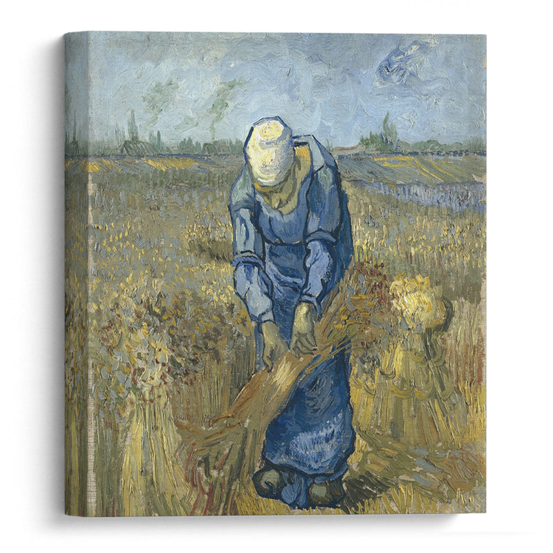 Peasant Woman Binding Sheaves (After Millet) - Vincent van Gogh - Canvas Print - UAIO LMT