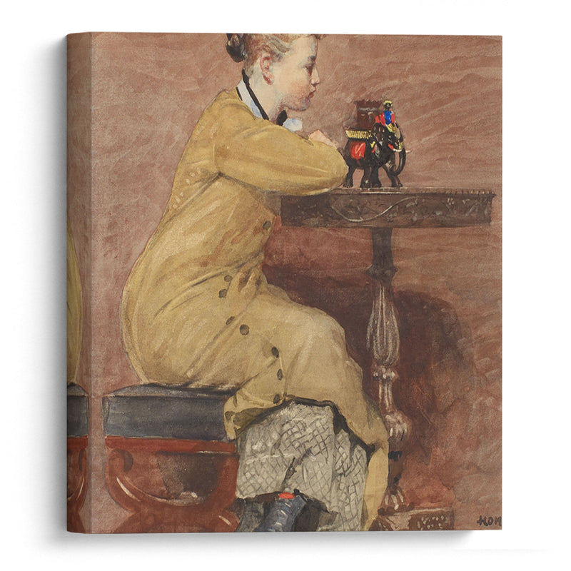 Woman and Elephant (circa 1877) - Winslow Homer - Canvas Print