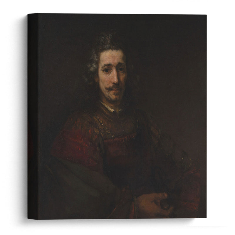 Man with a Magnifying Glass (early 1660s) - Rembrandt van Rijn - Canvas Print