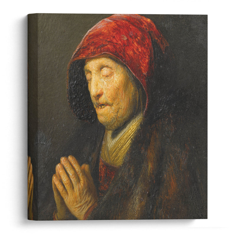 Old woman praying (1629-1630) - Rembrandt van Rijn - Canvas Print